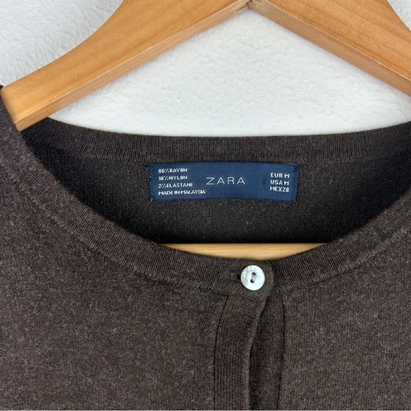 Zara Women’s Brown Button Down Cardigan. Size M. - Picture 3 of 7